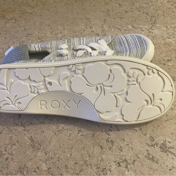 Roxy Gray and White Sneakers Classic Lace-Up Design - Picture 3 of 3